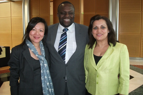 Merlene Emerson, Cllr Michael Bukola, Anuja Prashar