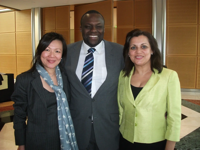 Merlene Emerson, Cllr Michael Bukola, Anuja Prashar
