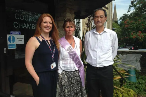 Cllr Tatyan Cheung Cllr Jenny Forde and Maude Lomberg