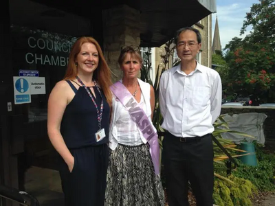 Cllr Tatyan Cheung Cllr Jenny Forde and Maude Lomberg