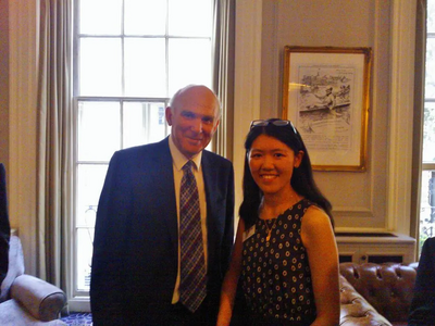 Vince Cable and Vicky Wong at 4 July event