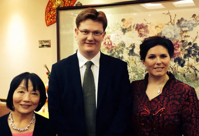 Linda Chung, Danny Danny Alexander MP and Sarah Yong 11 Feb 2014